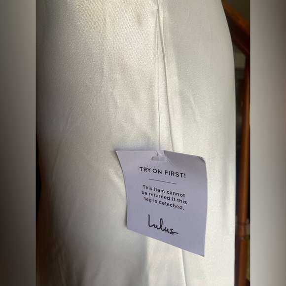 SOLD Lulu’s Satin Wedding Gown - Picture 9 of 10